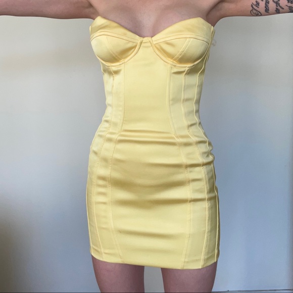 Oh Polly Yellow Bustier Dress | Poshmark